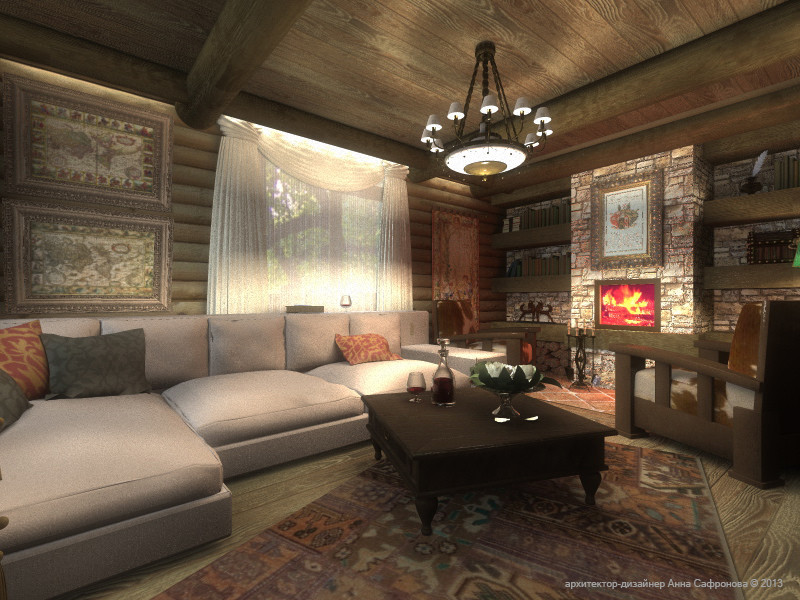 Интерьер загородного дома в Подмосковье