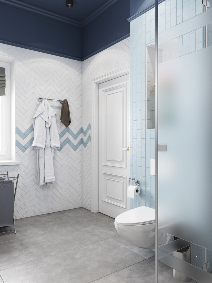 Дизайн гостиной и ванной комнаты в коттедже (Тополиная роща)