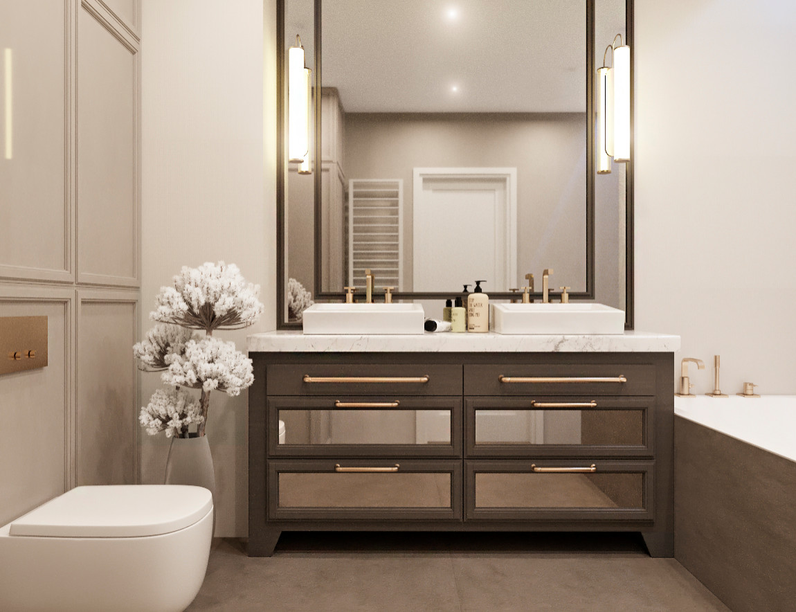 КВАРТИРА В ЦЕНТРЕ С ЭЛЕМЕНТАМИ "КОЛОНИАЛЬНОГО" СТИЛЯ