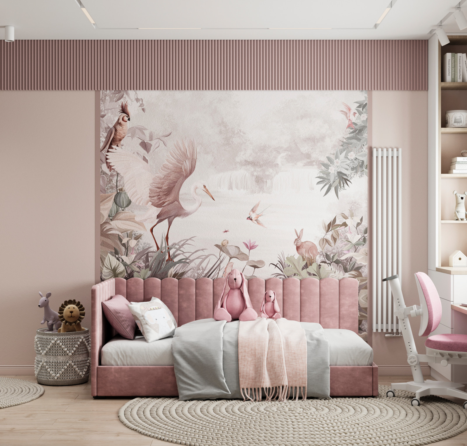 Обложка проекта: Детская для девочки, с лестницей. Проект