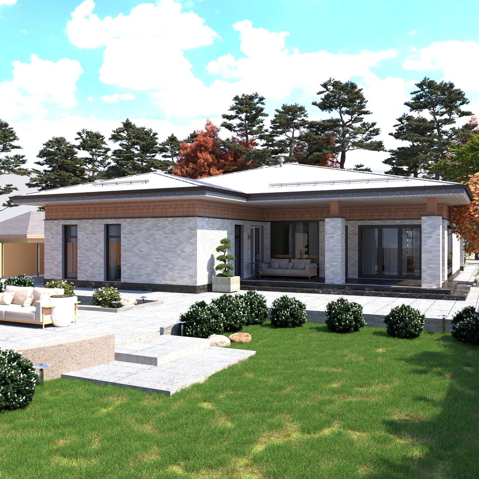 Одноэтажный жилой дом