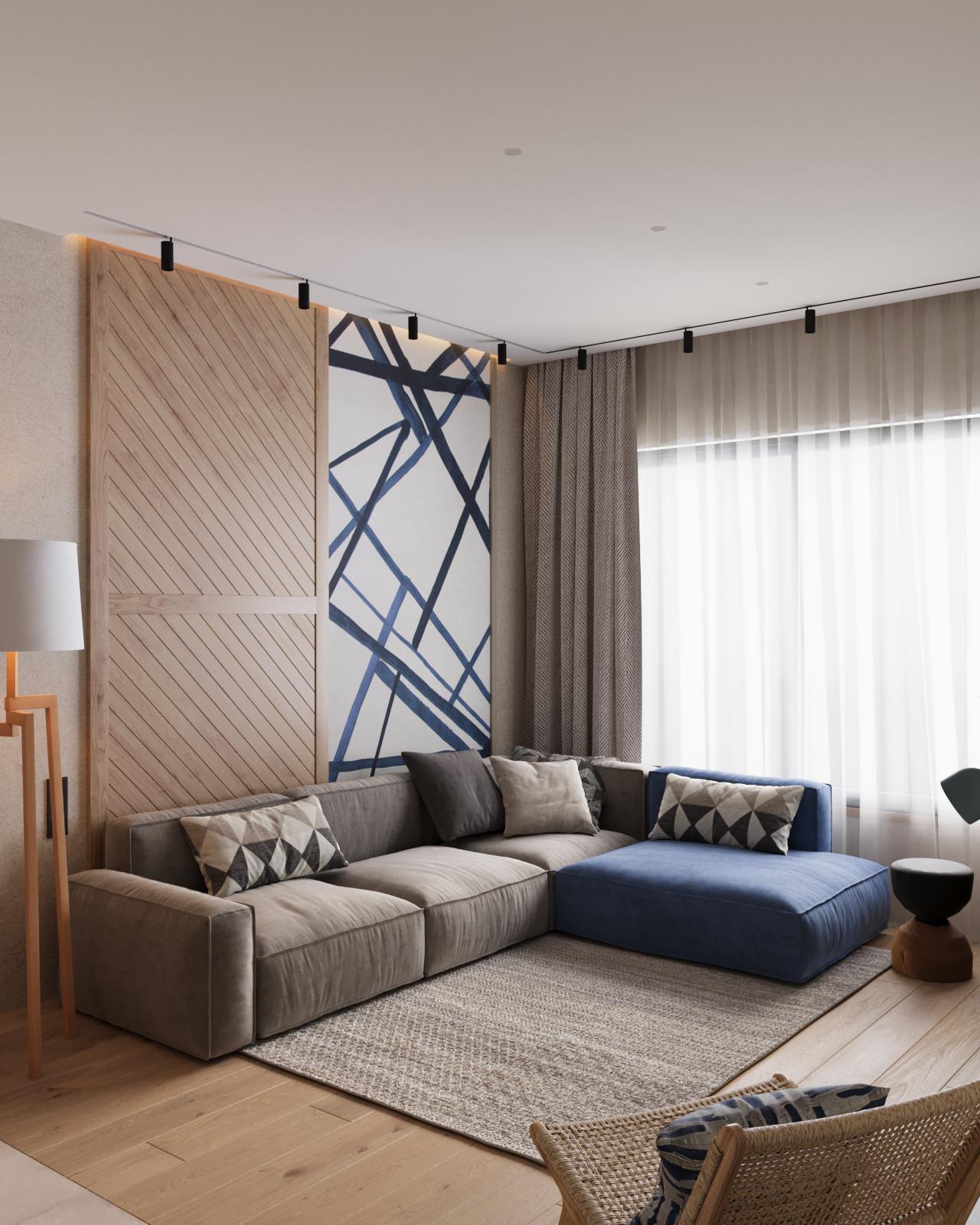 Проект однокомнатной квартиры в Санкт-Петербурге, очень самобытный