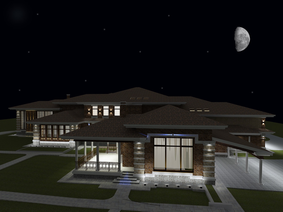 Освещение загородного комплекса