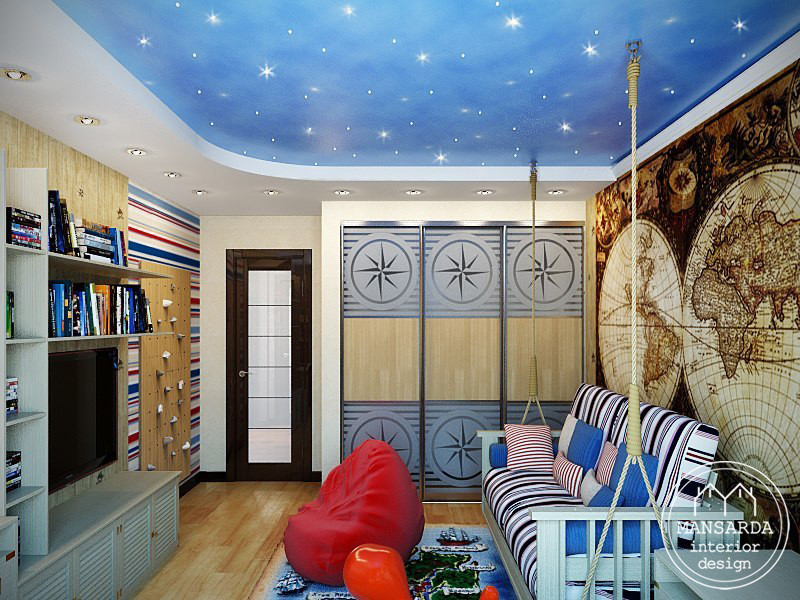 Обложка проекта: Квартира с красной кухней