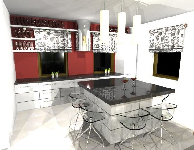 Загородный дом с большим открытым внутренним пространством