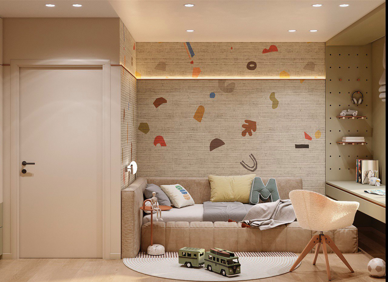 Современный интерьер для молодой семьи, 100 м2