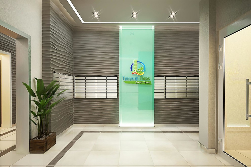 Холл в ЖК  "Триумф Парк" Green Tower