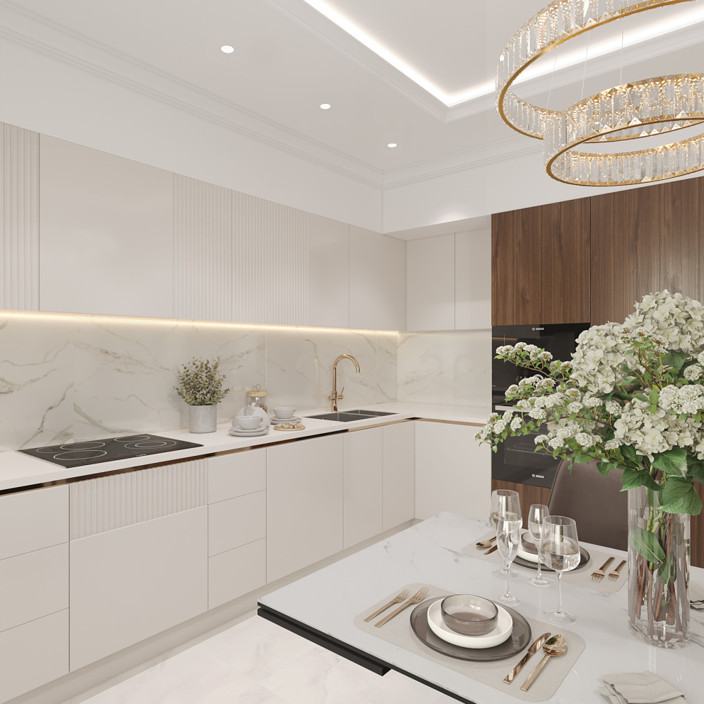 Светлая квартира в стиле неоклассика