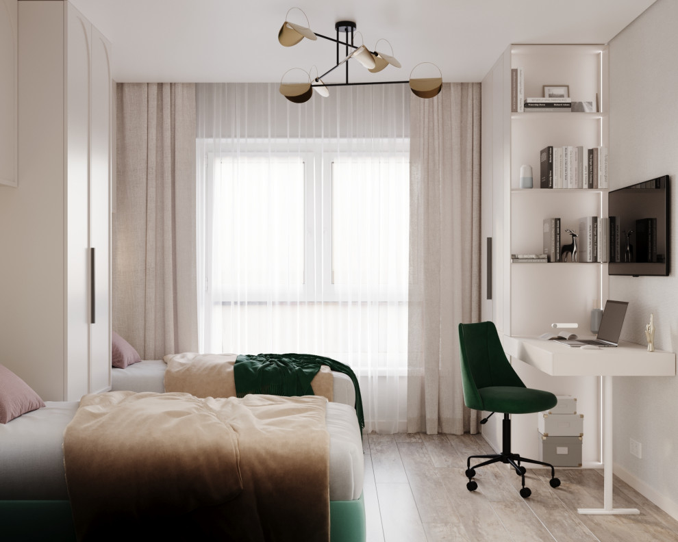 Дизайн проект 3х комнатной квартиры с большой кухней-гостиной