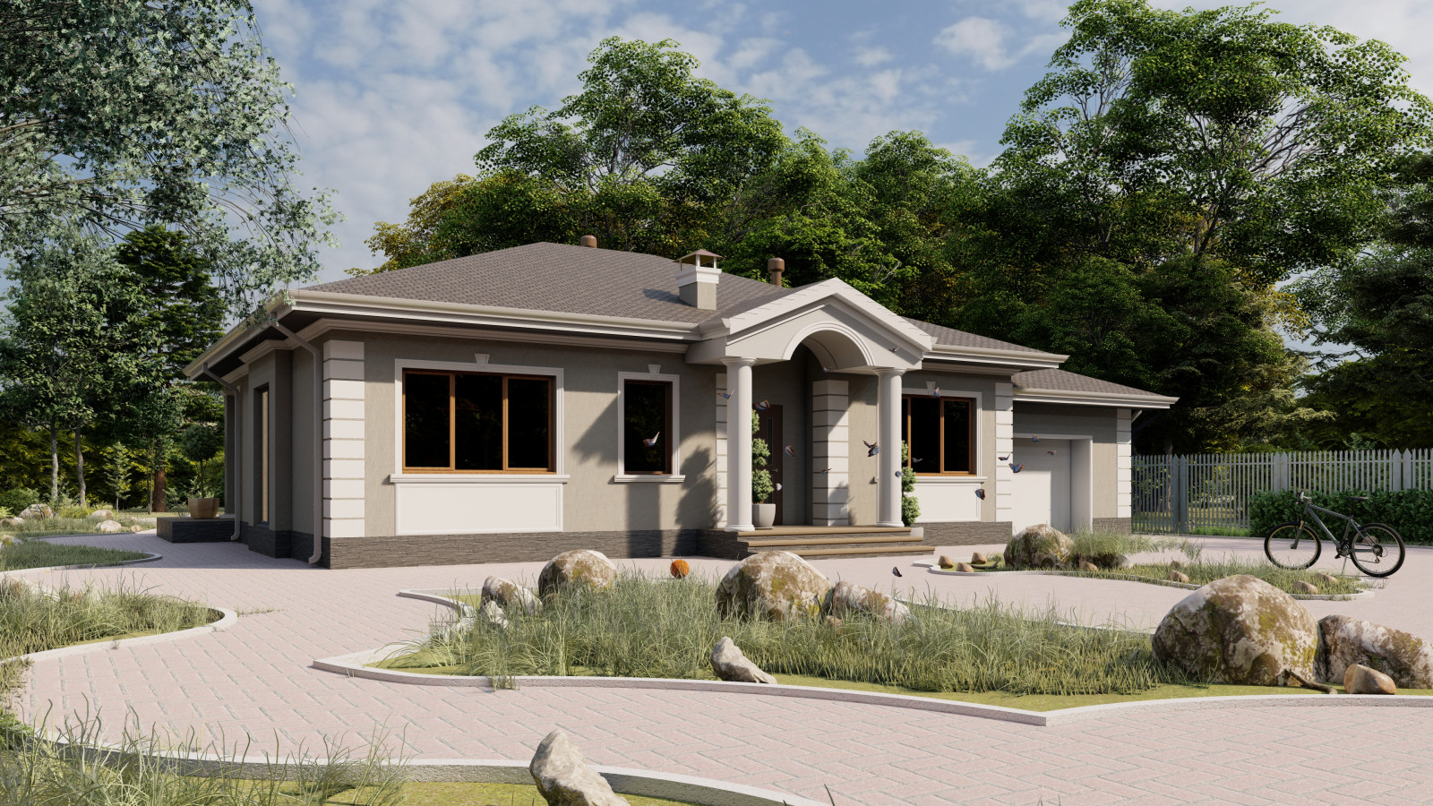 Обложка проекта: Проект дома №164 одноэтажный площадью 201 м2