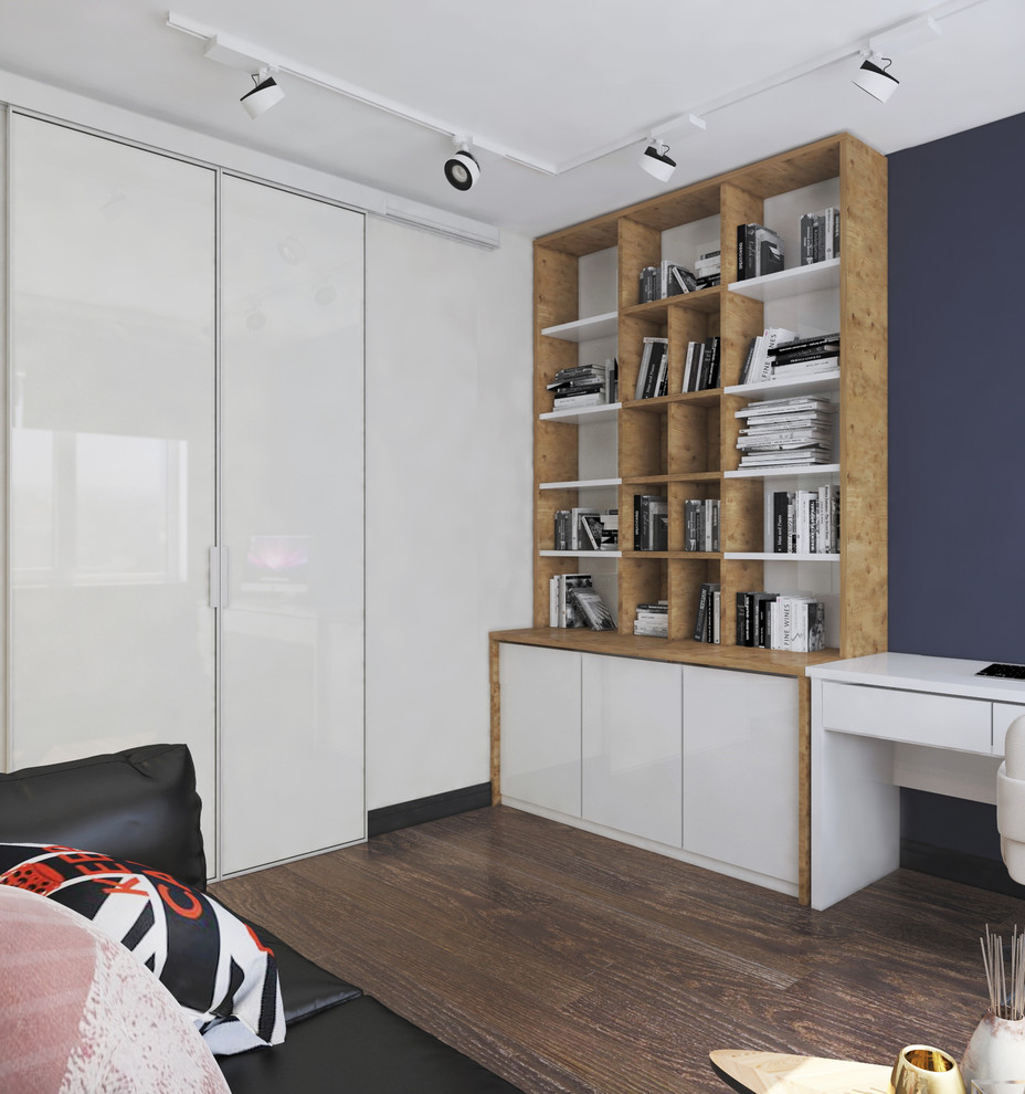 Интерьер гостиной студийного типа в однокомнатной квартире