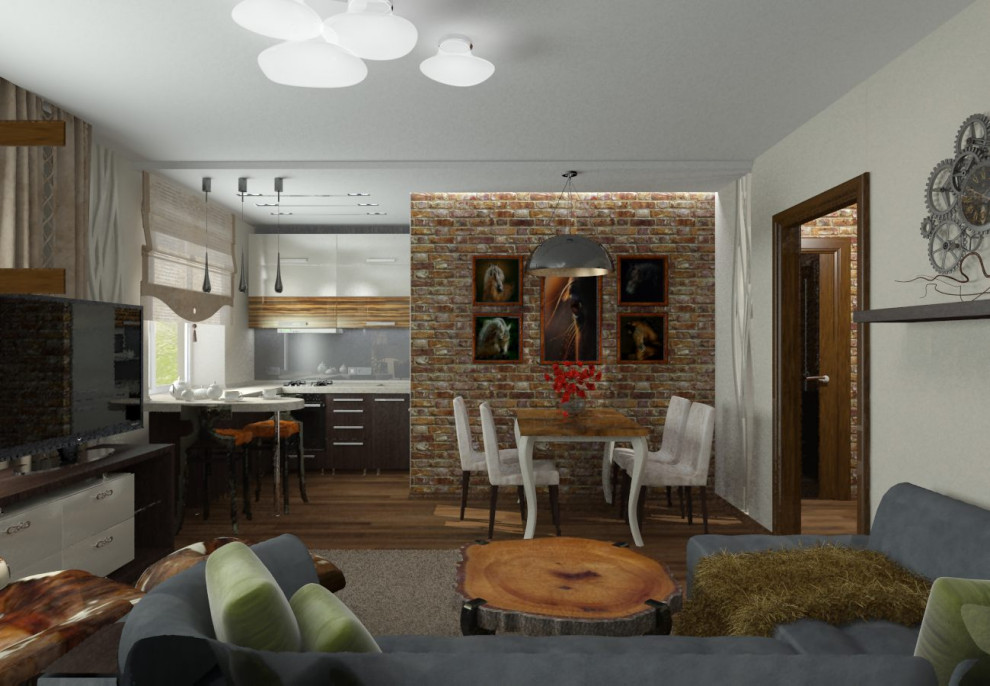 визуализация "Гостиная - студия"