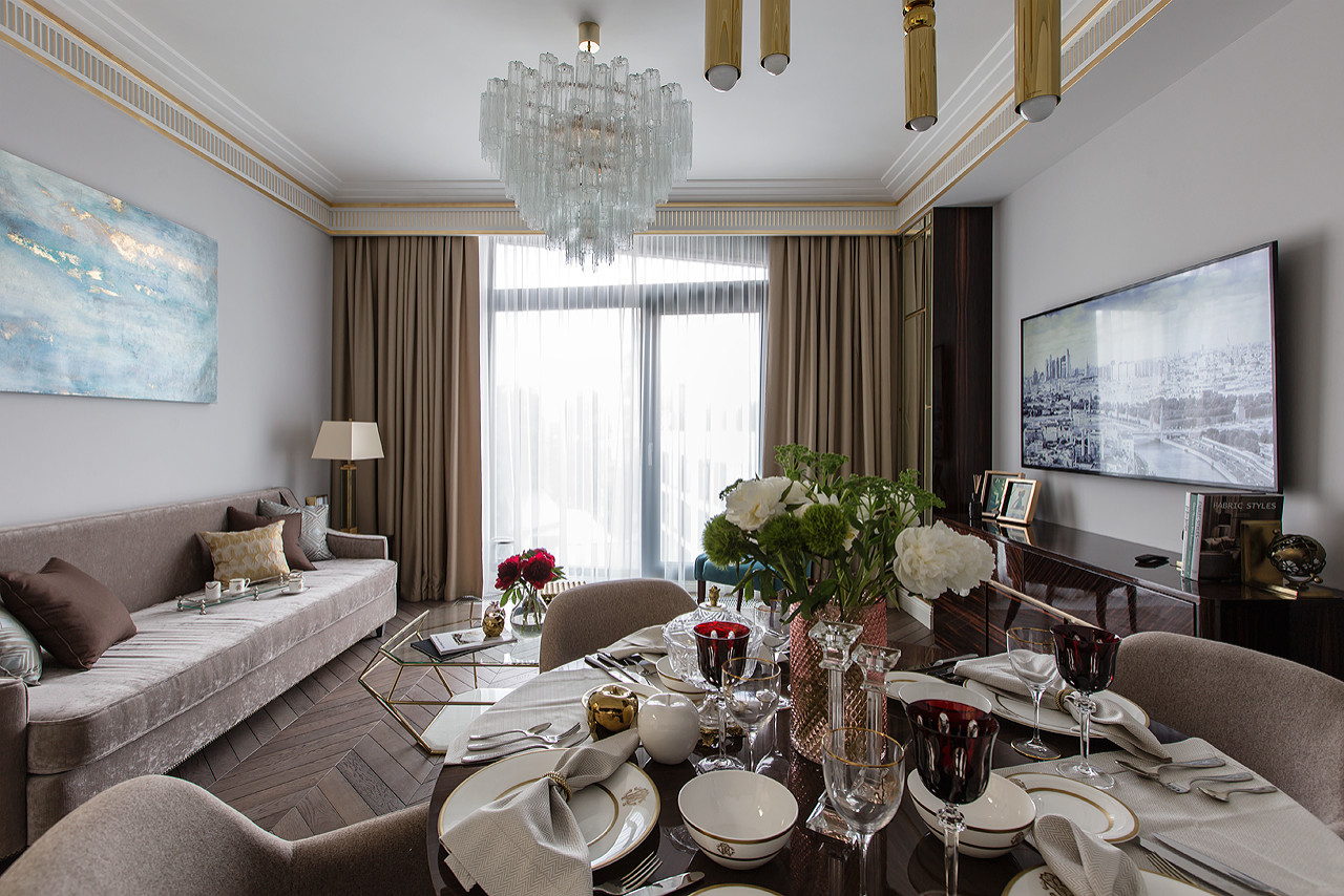 Современная росокшь - квартира в стиле арт-деко в ЖК "BALCHUG RESIDENCE"