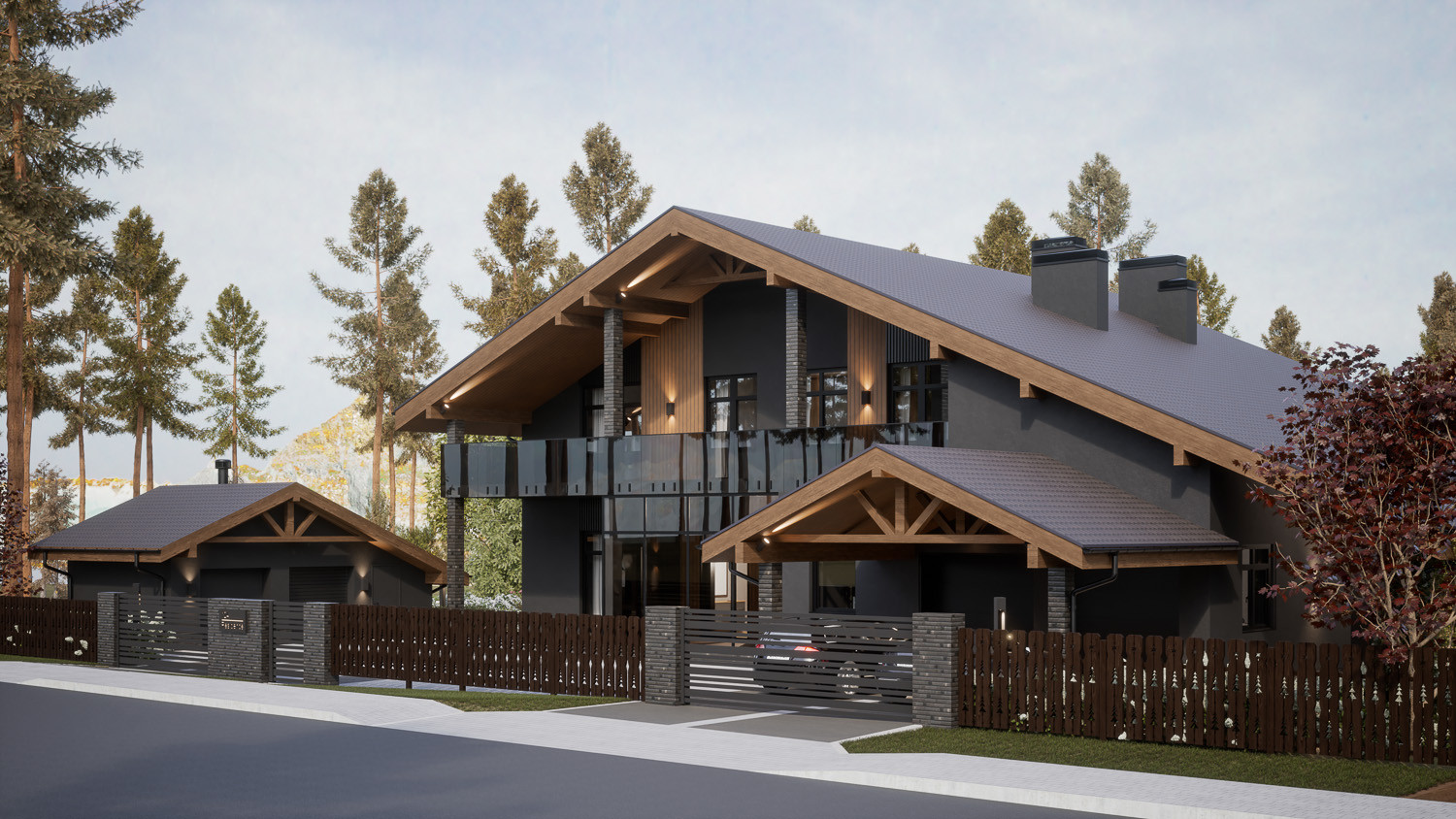 Современное шале Dark Chalet 730