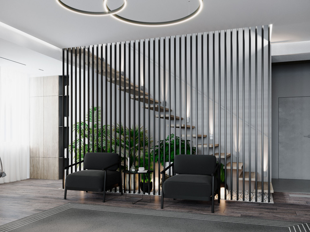 Лестничная зона в современном стиле