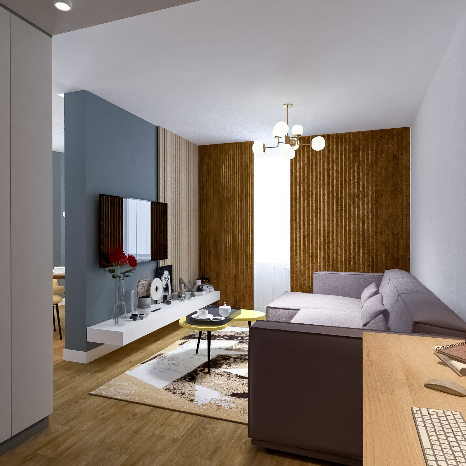 2020. 05. 02. Проект дизайна интерьера квартиры (гостиная 2)