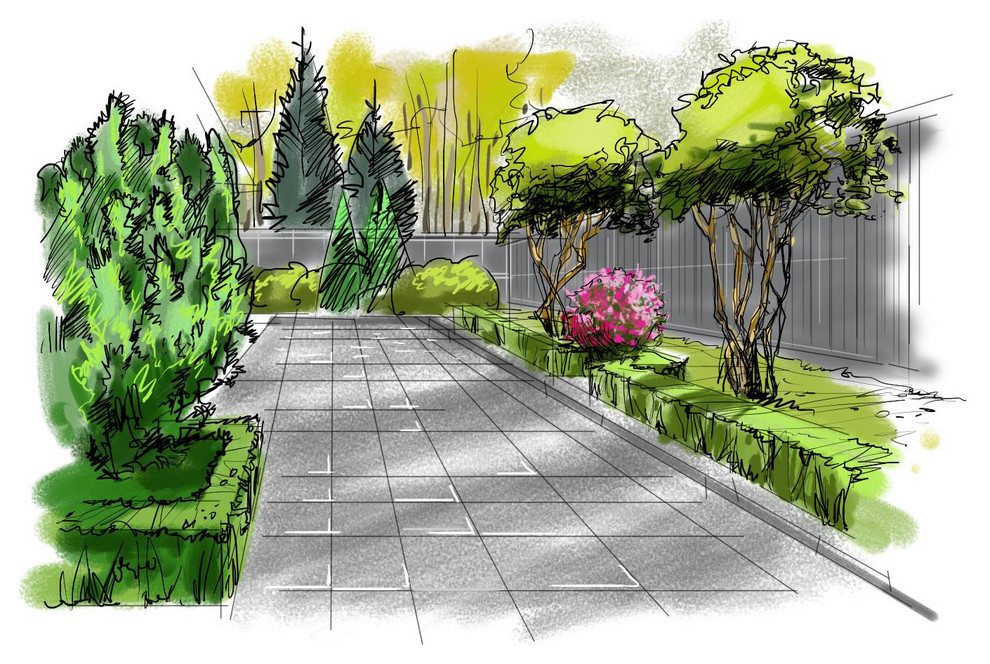 Обложка проекта: ландшафтный скетчинг