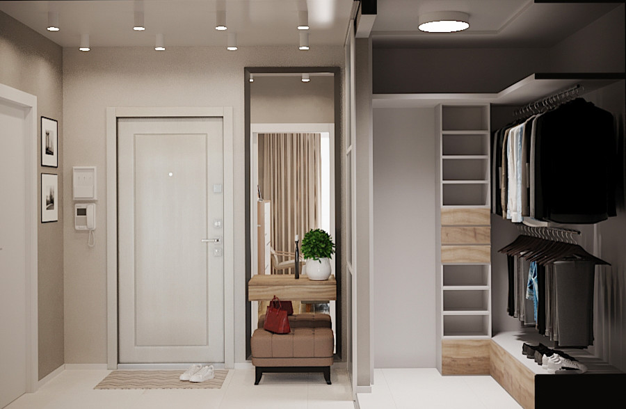 Прихожая с гардеробной