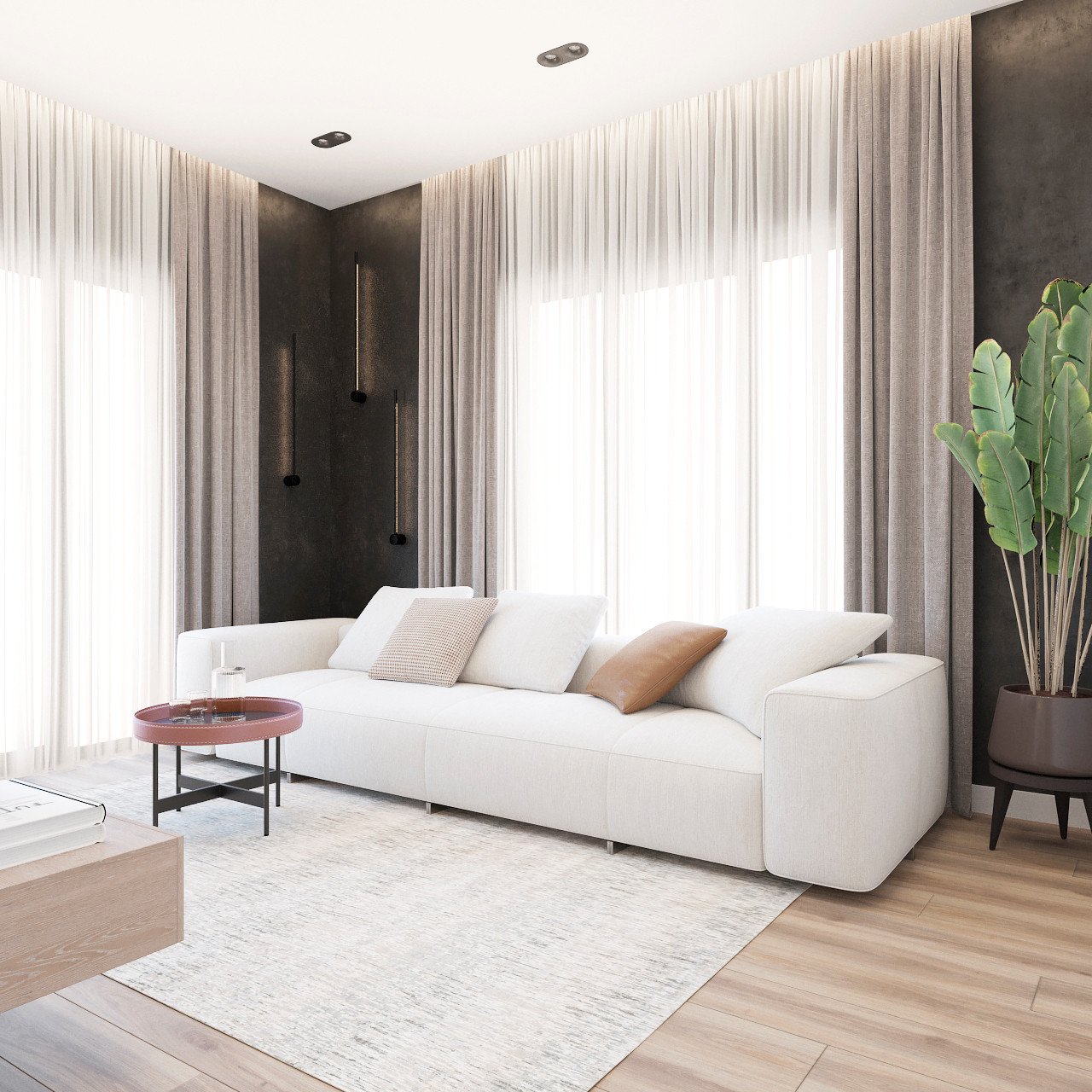 Проект кухни-гостиная 35 м.кв