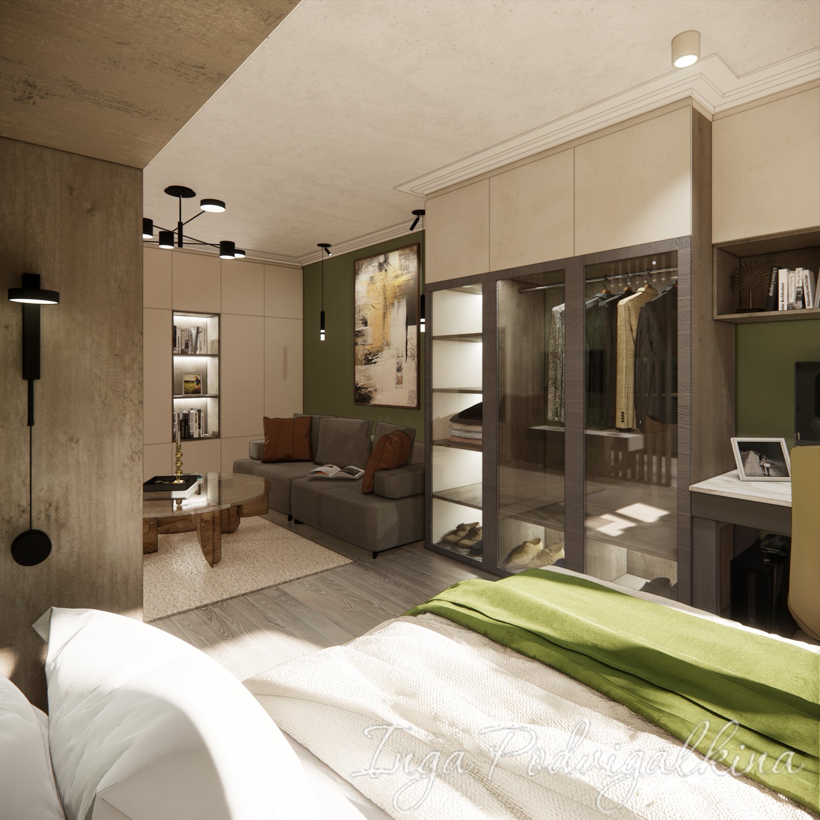 Студия в природных тонах