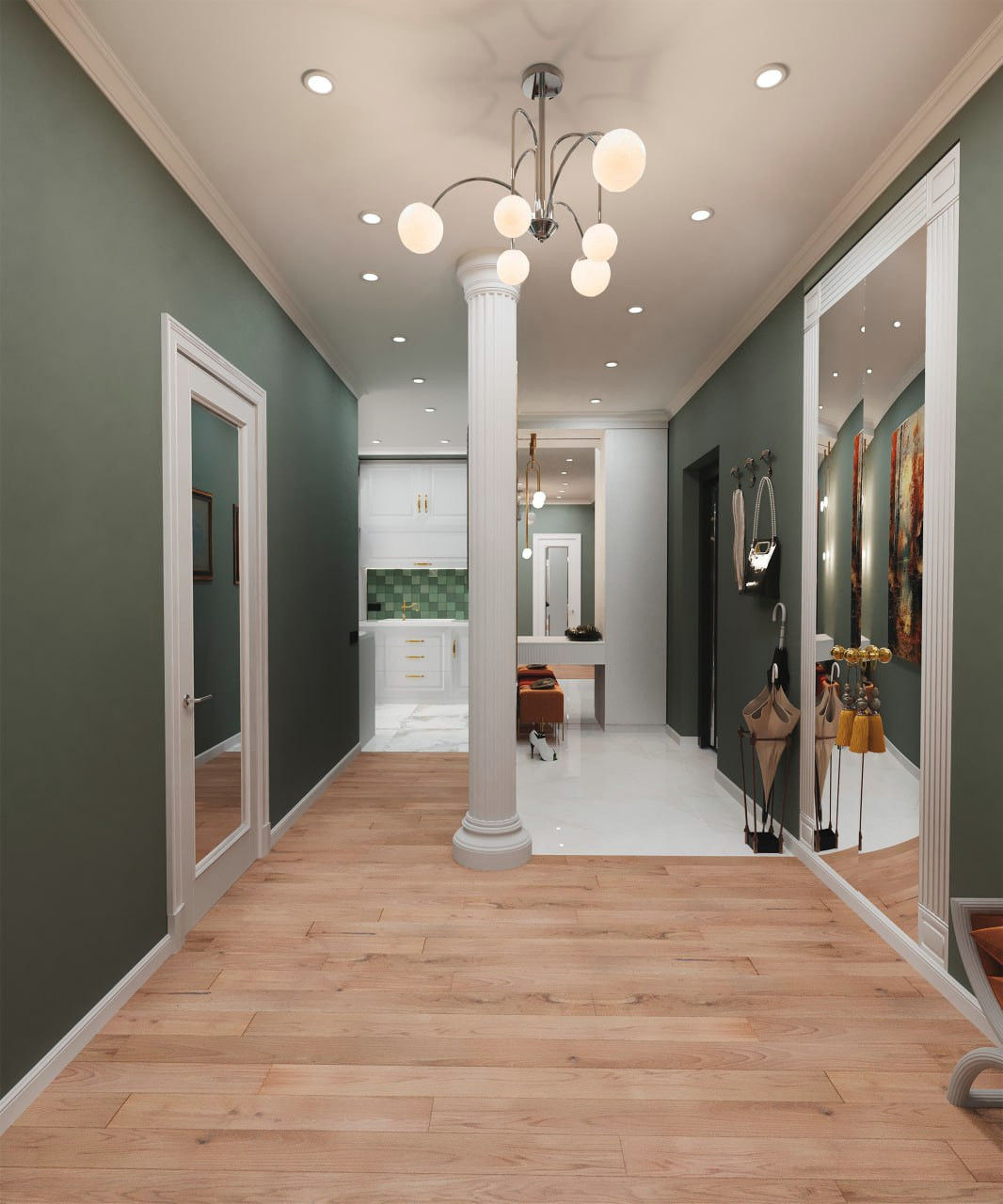 Мягкий интерьер  с деталями.