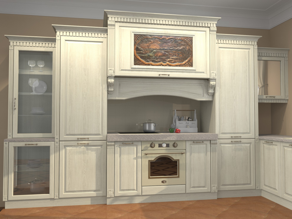 Дизайн кухонного гарнитура квартиры в Москве