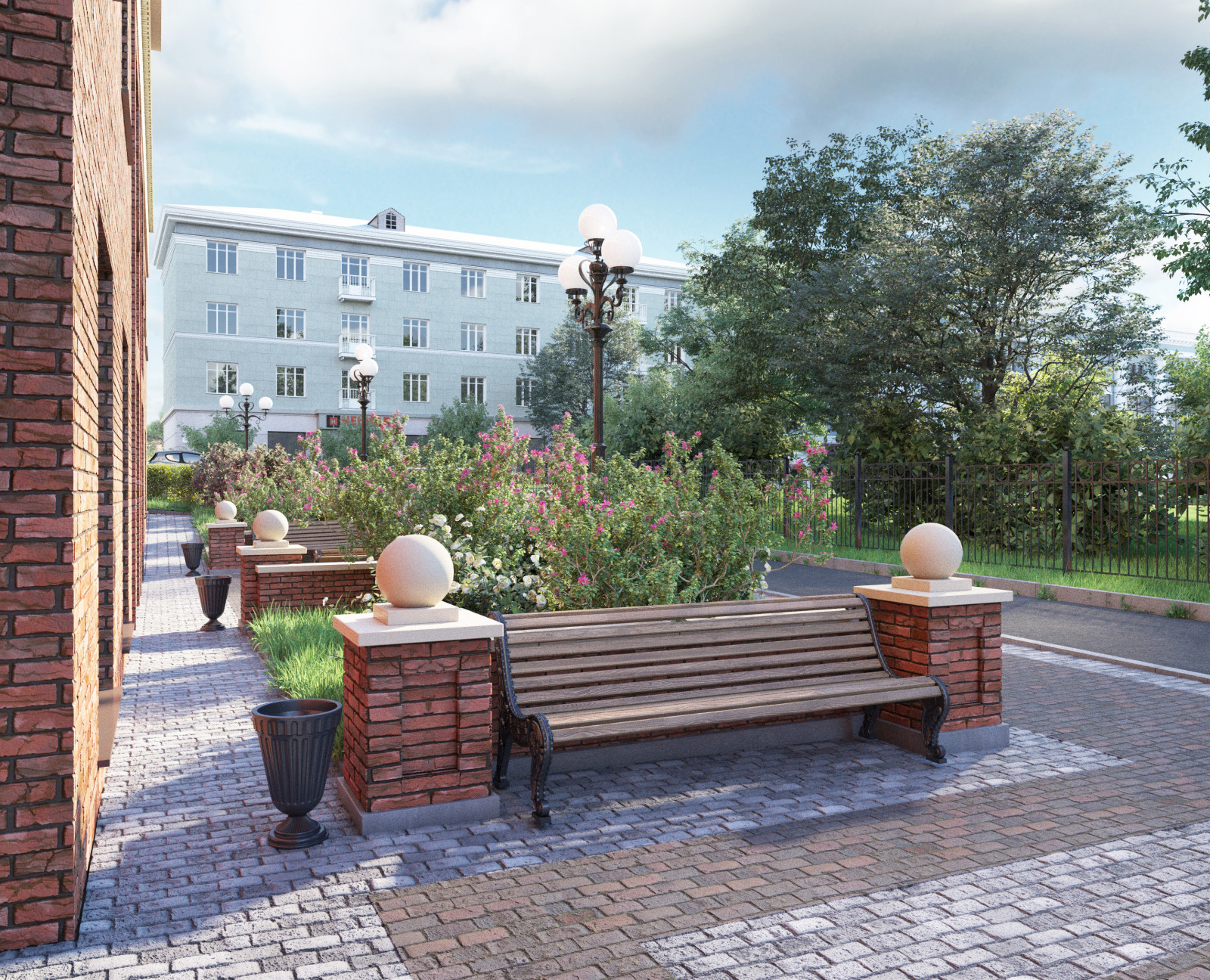 Благоустройство, ЖК "БУЛГАКОВ", СК "СТРИЖИ",Новосибирск