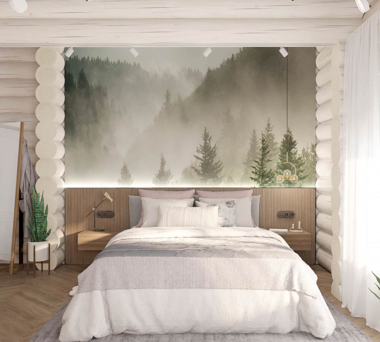 Дизайн проект бревенчатого дома "Феерия красок".