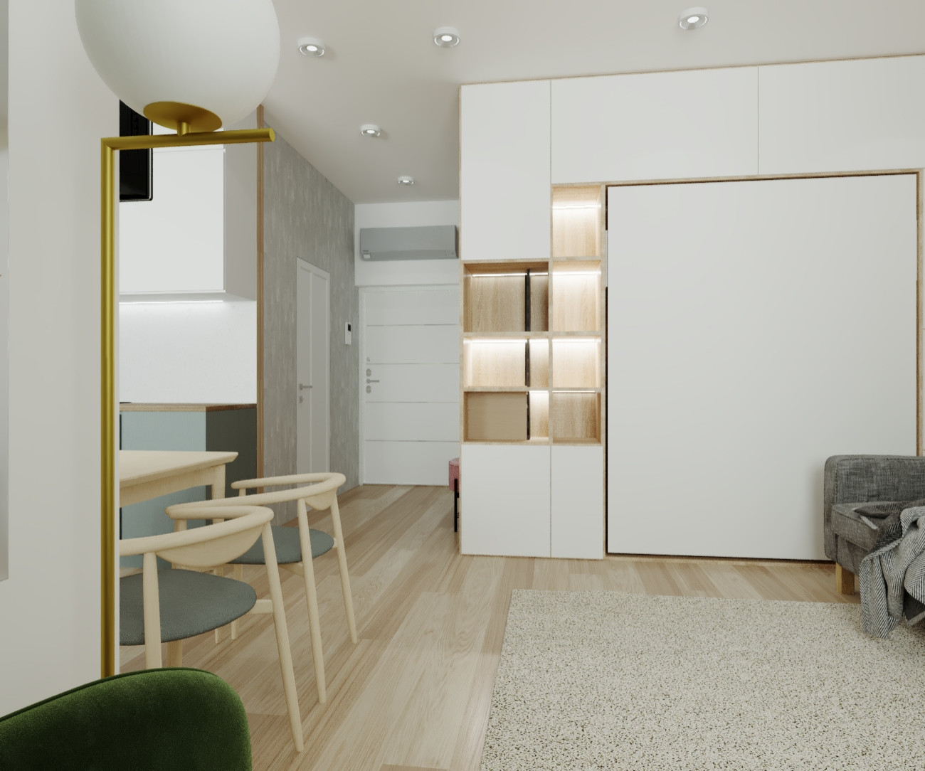 Современный дизайн квартиры студии