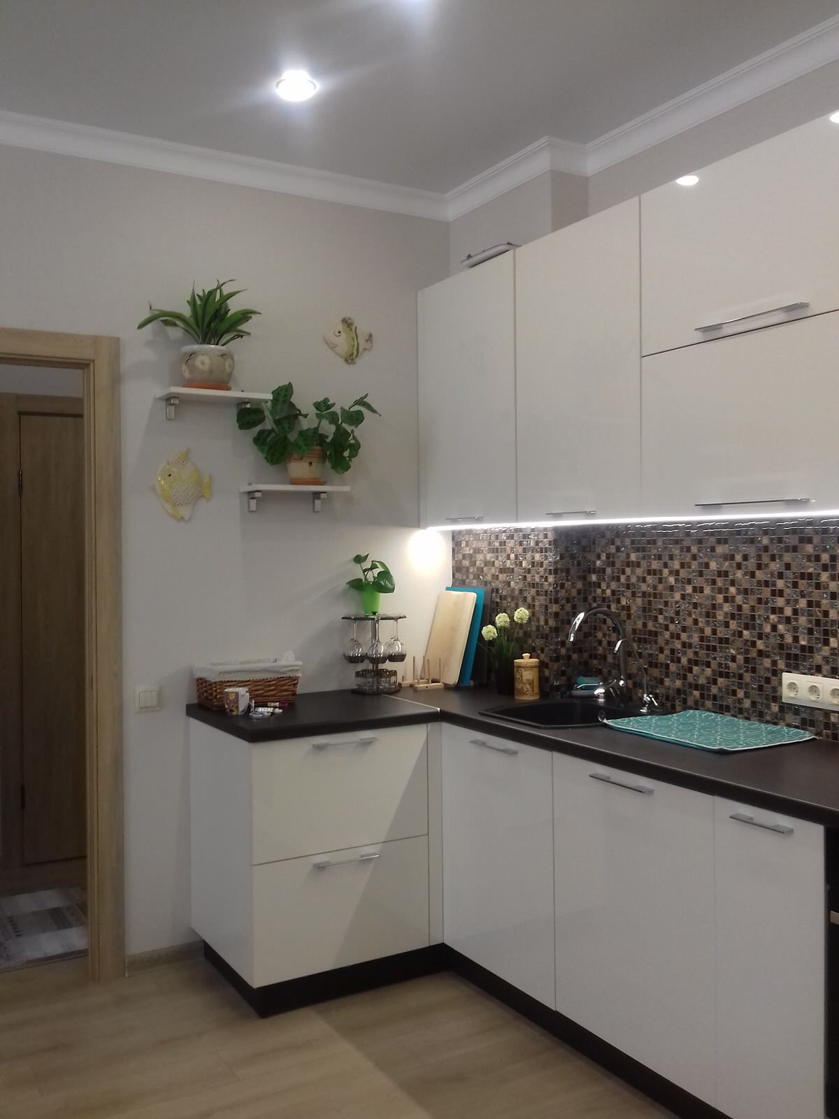 Квартира с зелеными акцентами