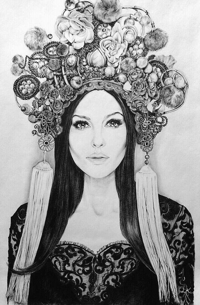 Черная гуашь; «сухая кисть»