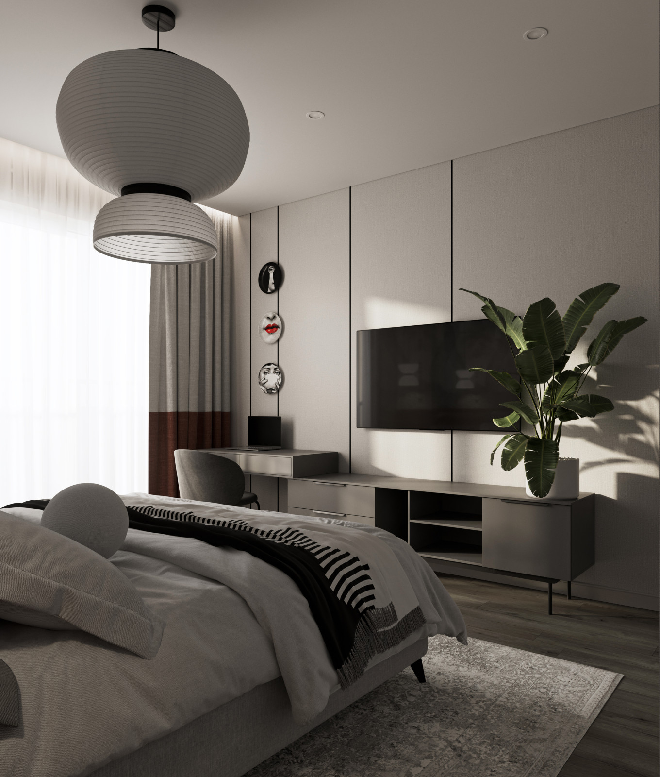 Дизайн квартиры в современном стиле в серых тонах