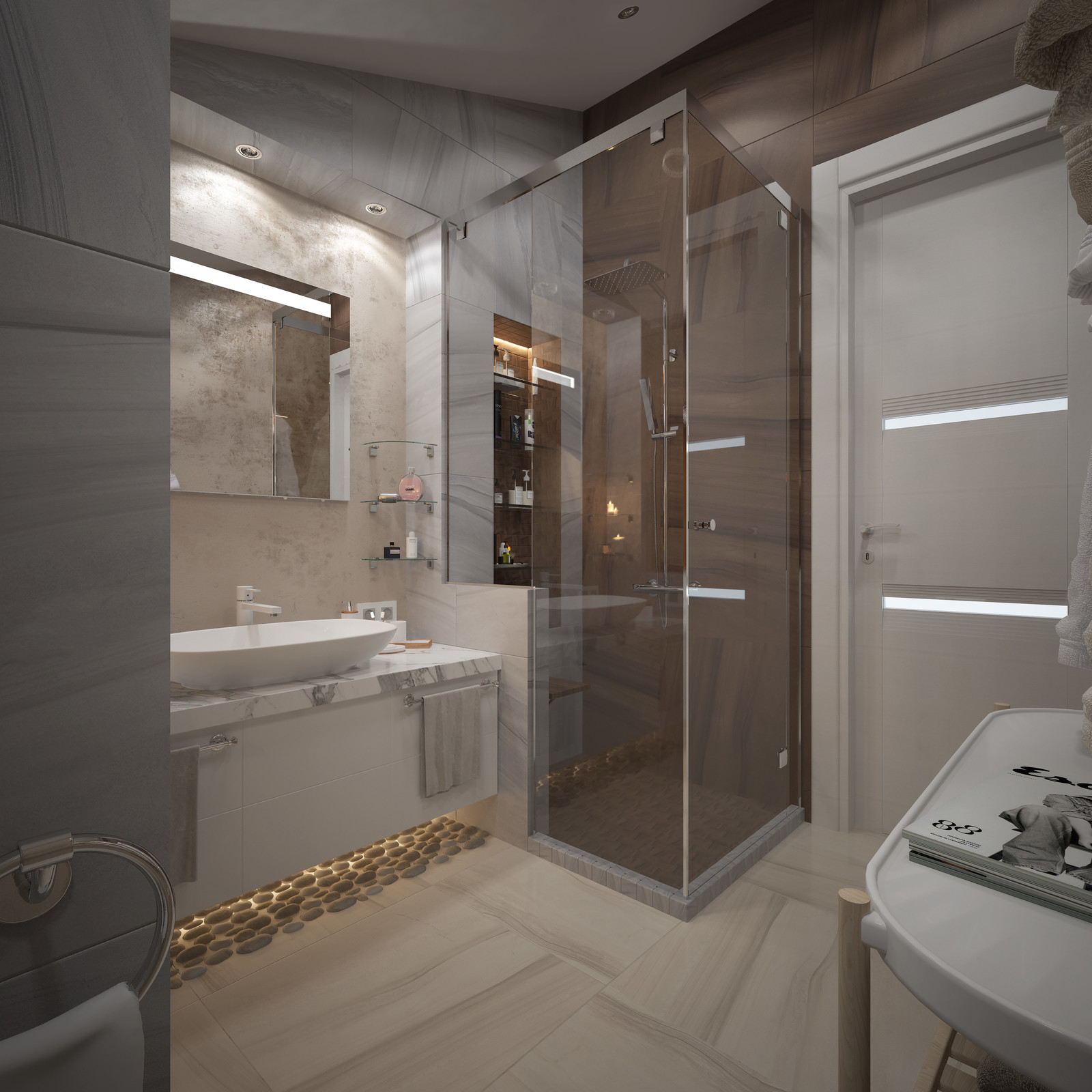 Ванная комната с мини-сауной