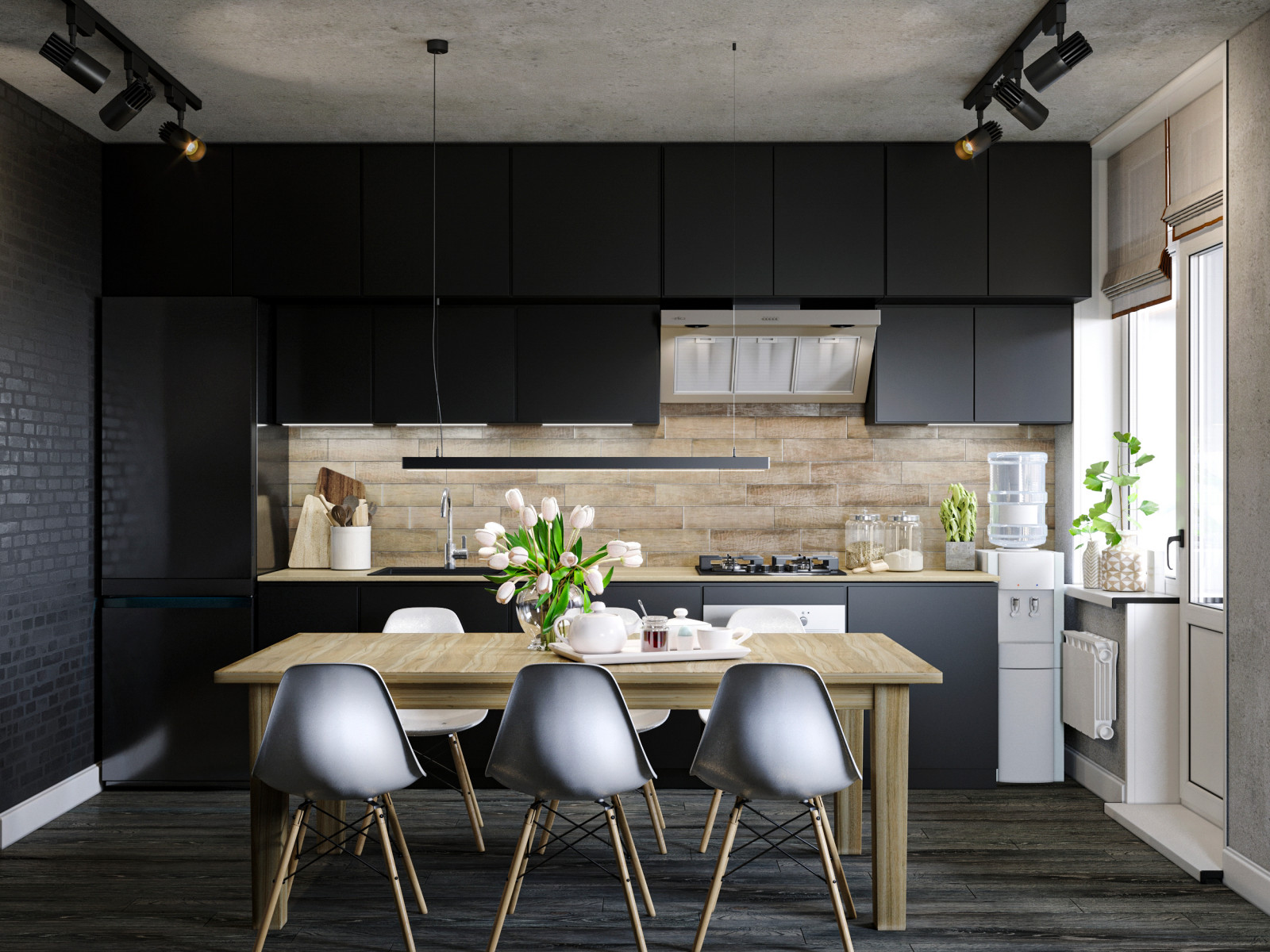 Обложка проекта: Квартира студия в стиле лофт для молодой пары в г.Ростов-на-Дону