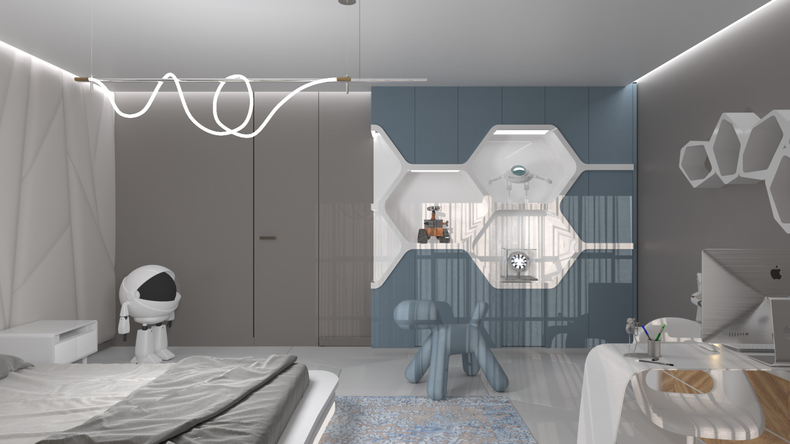 children's room in the style of the future