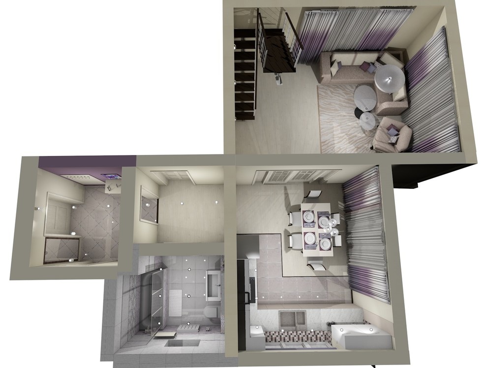 Дизайн первого этажа частного дома