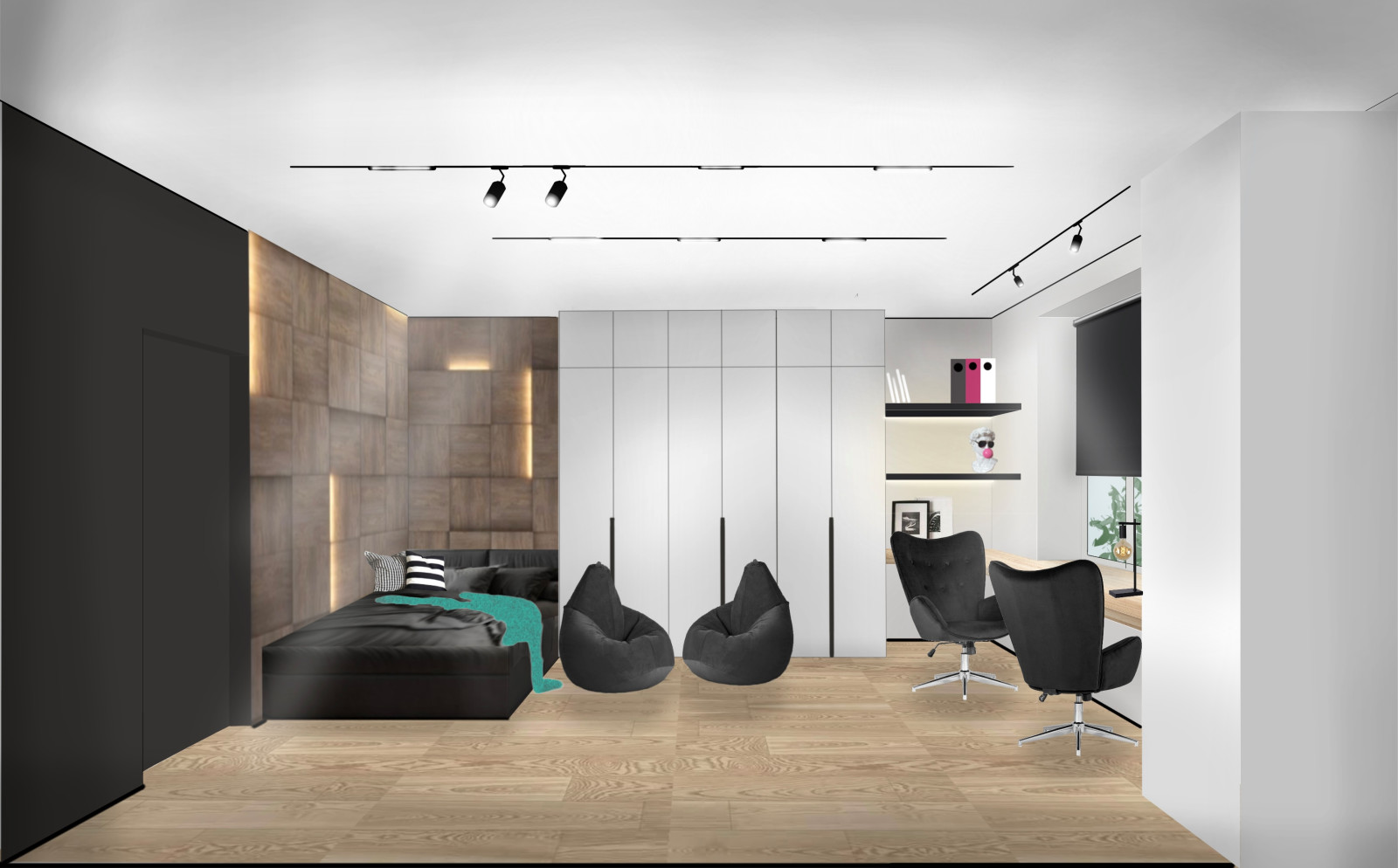 Обложка проекта: Однакомнатная квартира в Современном стиле с элементами Поп-арта.