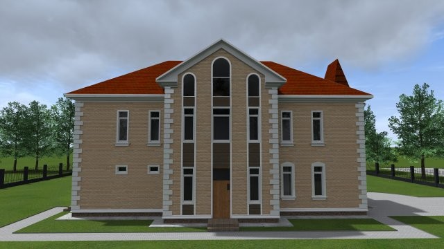 Кирпичный индивидуальный жилой дом [001.14]