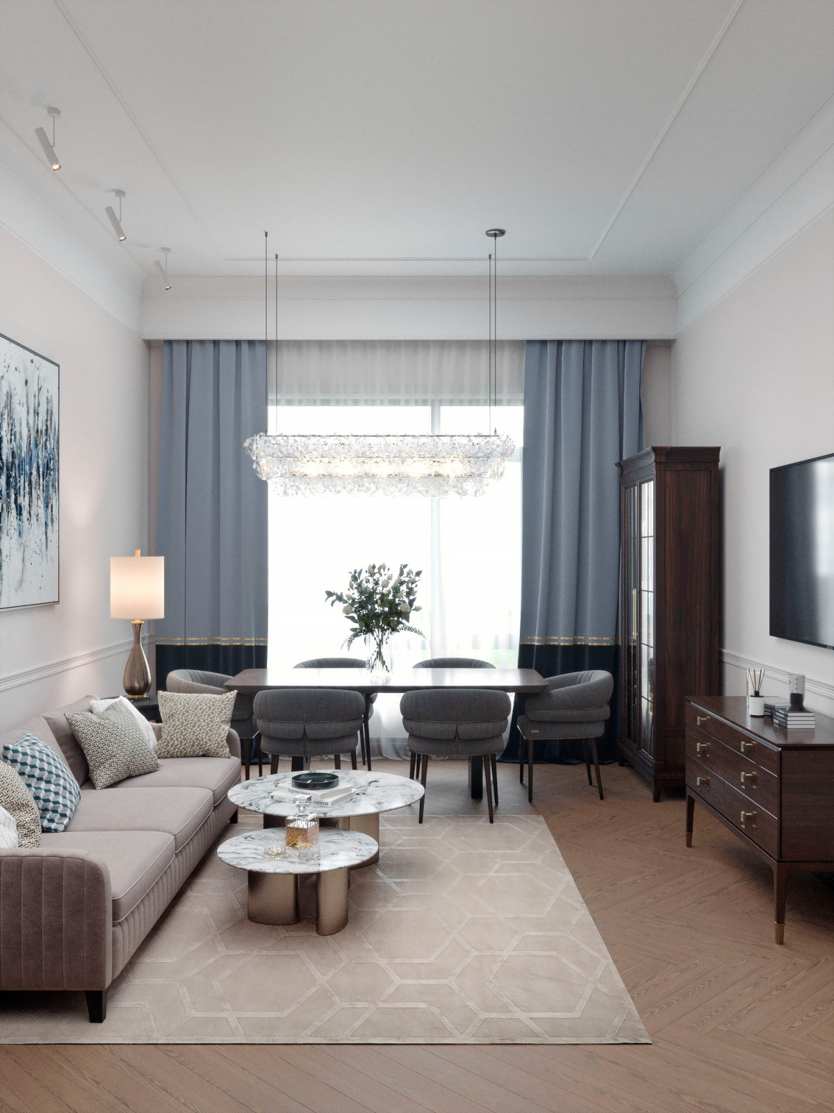 Квартира в стиле классика, 140 м2