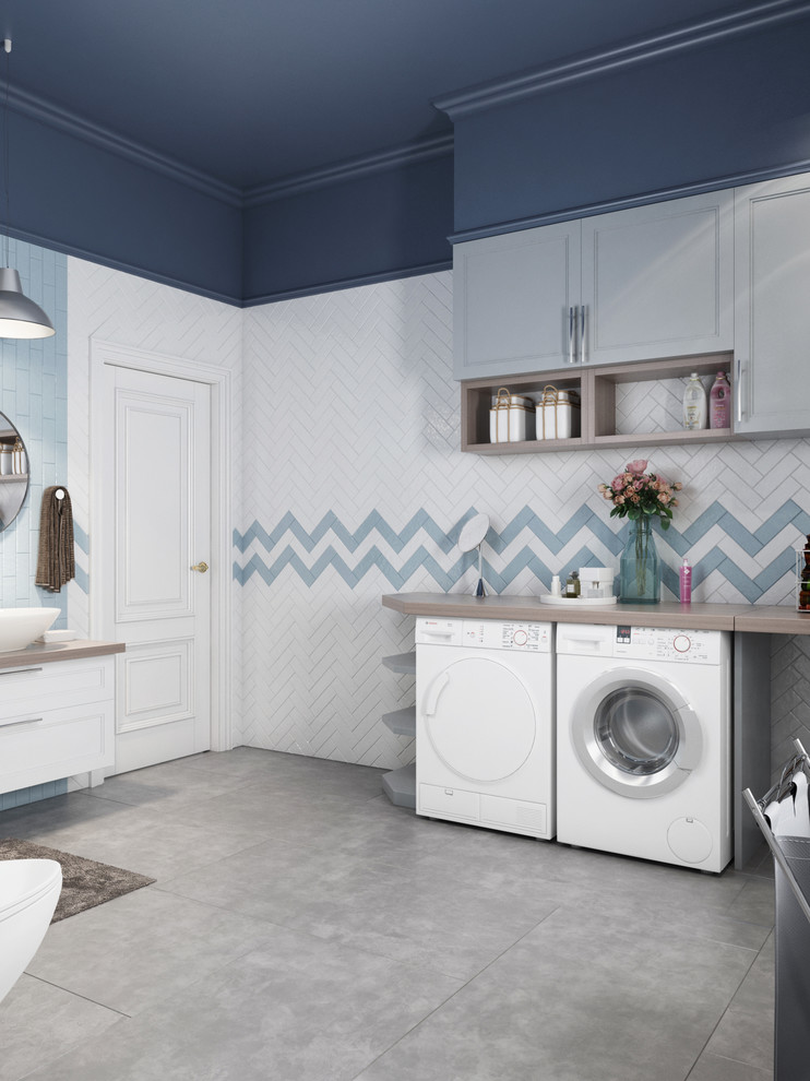 Дизайн гостиной и ванной комнаты в коттедже (Тополиная роща)