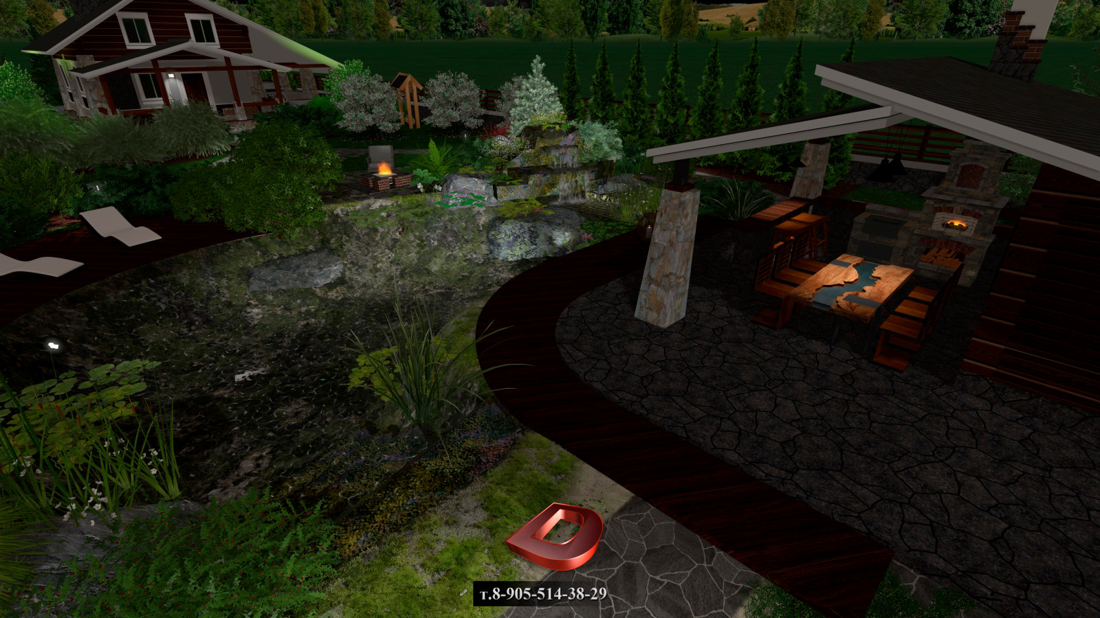 Проект ландшафтного дизайна участка 20 соток,