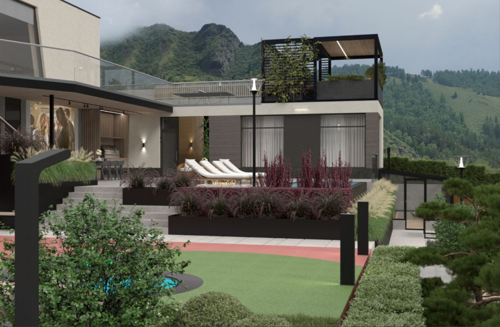 Ландшафтное благоустройство Базайская.