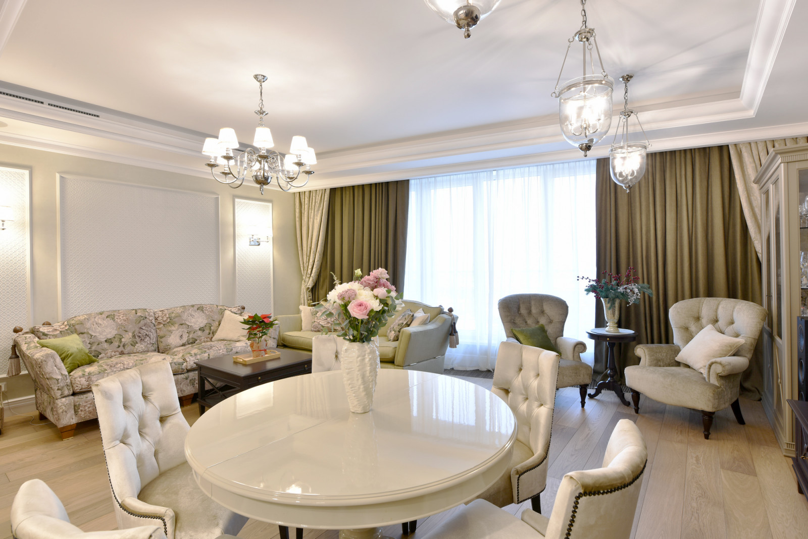 Квартира на Ленинском проспекте. Гостиная.