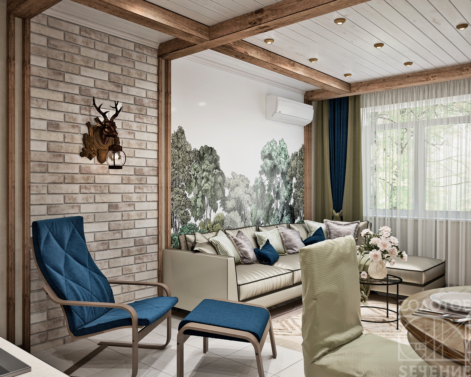 Обложка проекта: Гостевой дом с верандой, баней и спорт залом