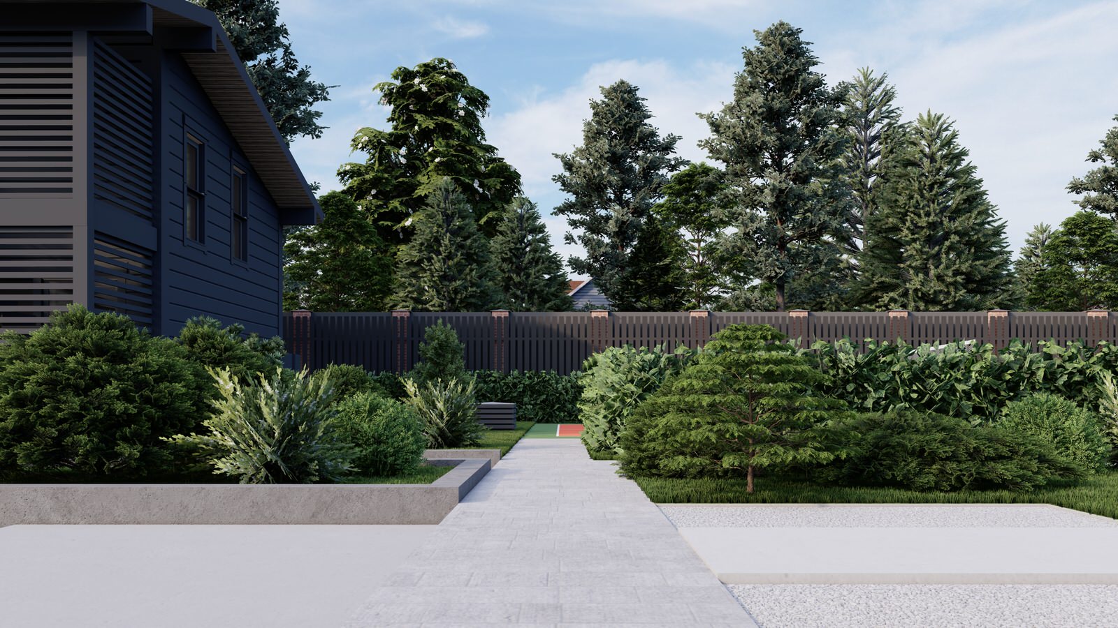 Концепция экстерьера и ландшафта загородного дома