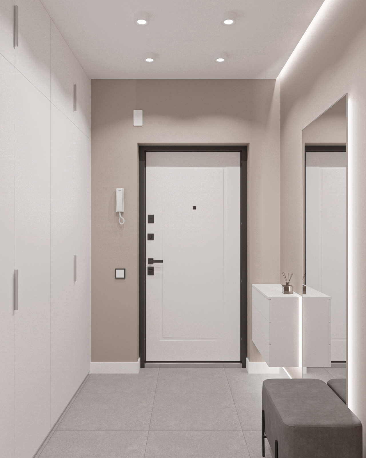 Частичный проект 2-к квартиры