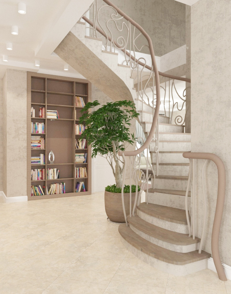 Обложка проекта: Визуализация холла с лестницей