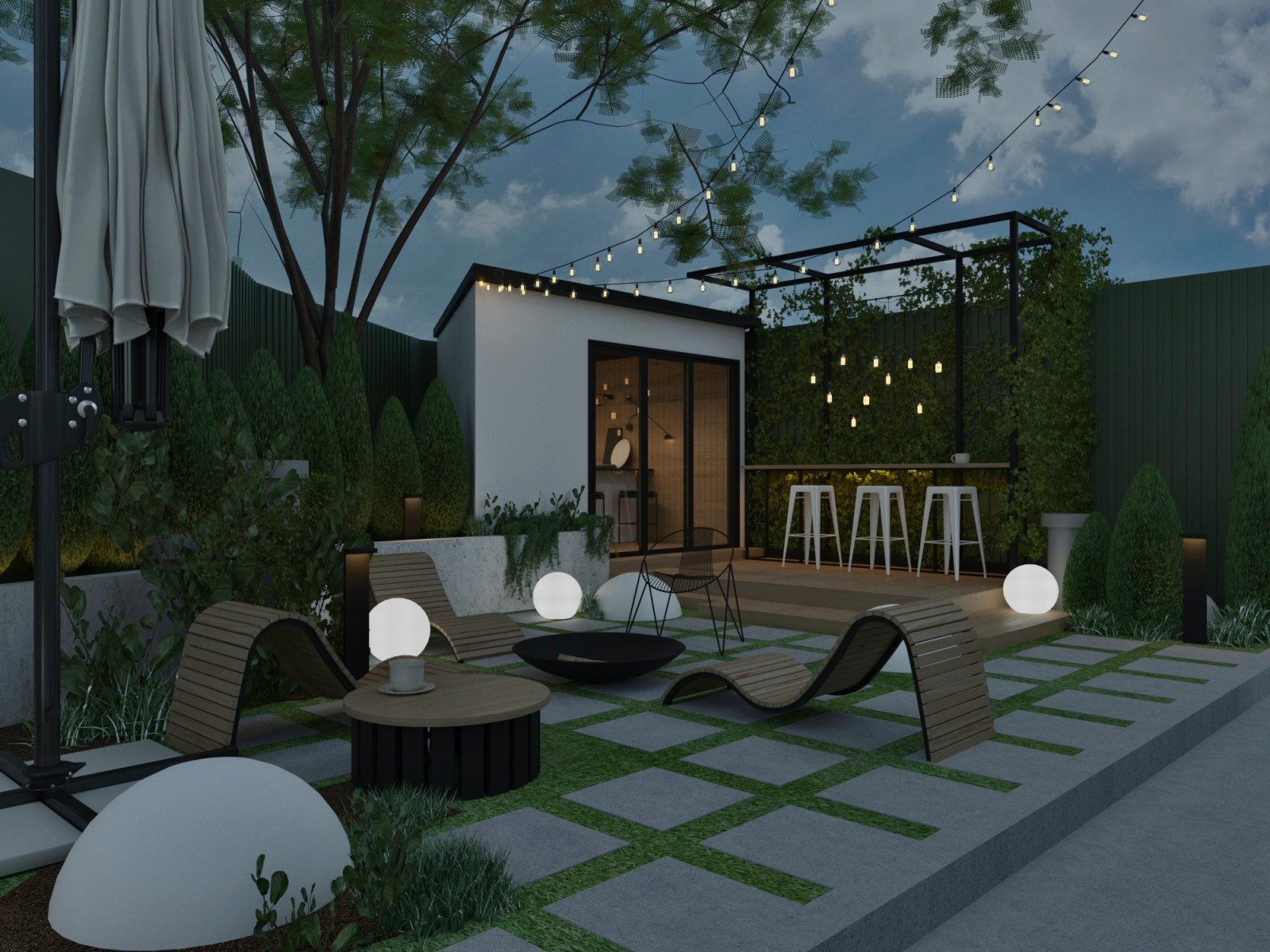 Ландшафтный дизайн двора