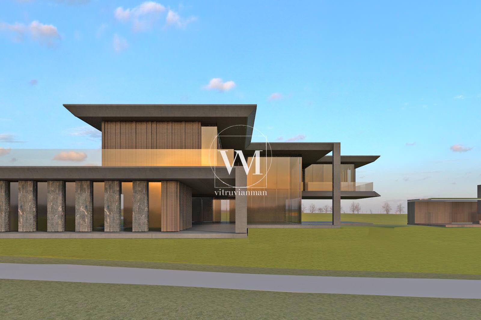 Обложка проекта: Современный дом в стиле Райта - Дом прерий - Современная стилистика - 1800м2