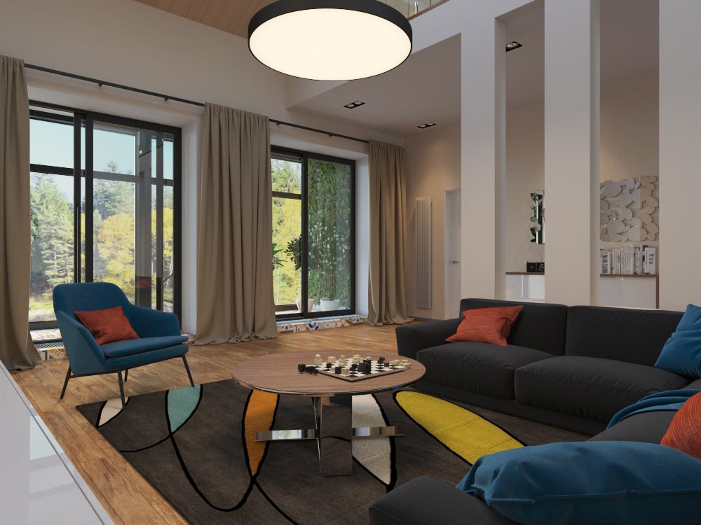 Дизайн коттеджа 347 м.кв. в коттеджном поселке Новая Опалиха